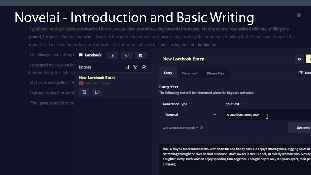 NovelAI - Introduction and Basic Writing