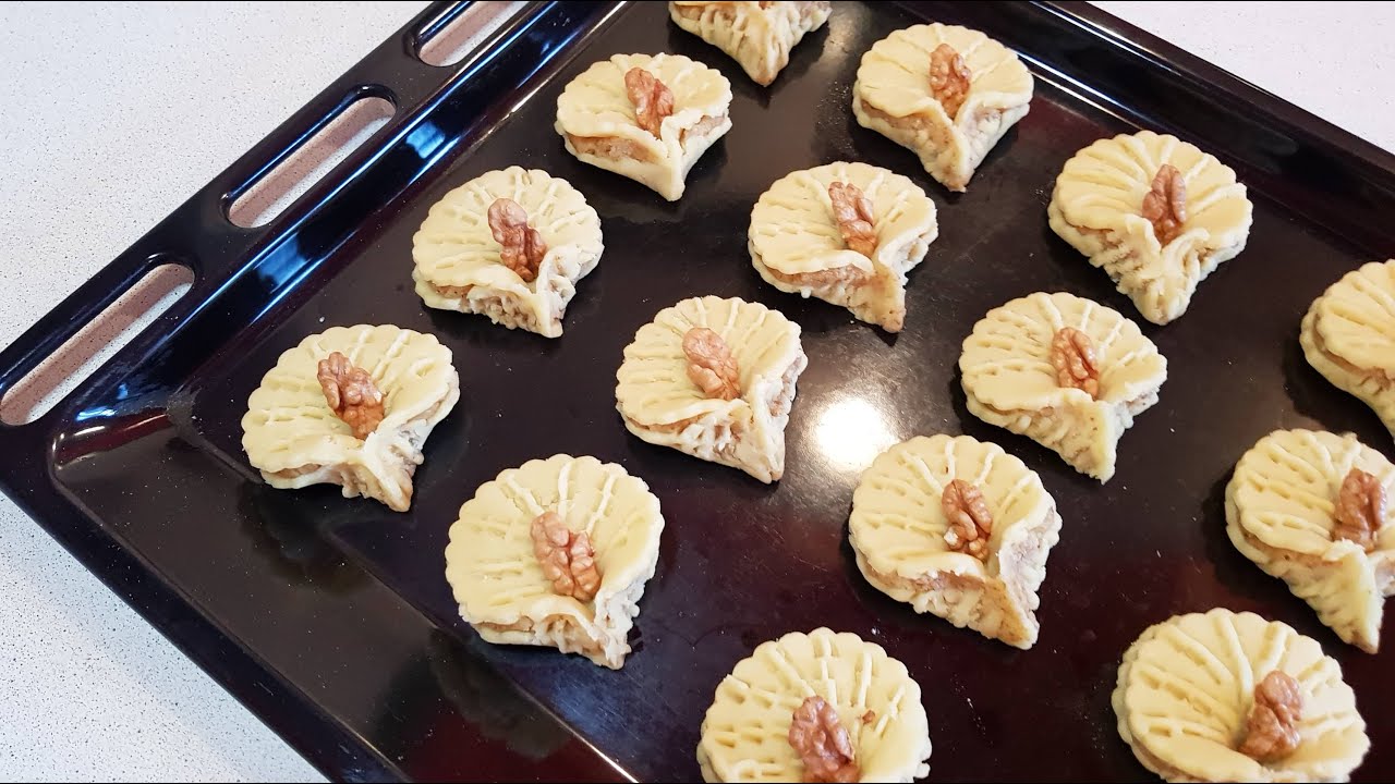 Нежное восточное ПЕСОЧНОЕ ПЕЧЕНЬЕ С ОРЕХОВОЙ НАЧИНКОЙ