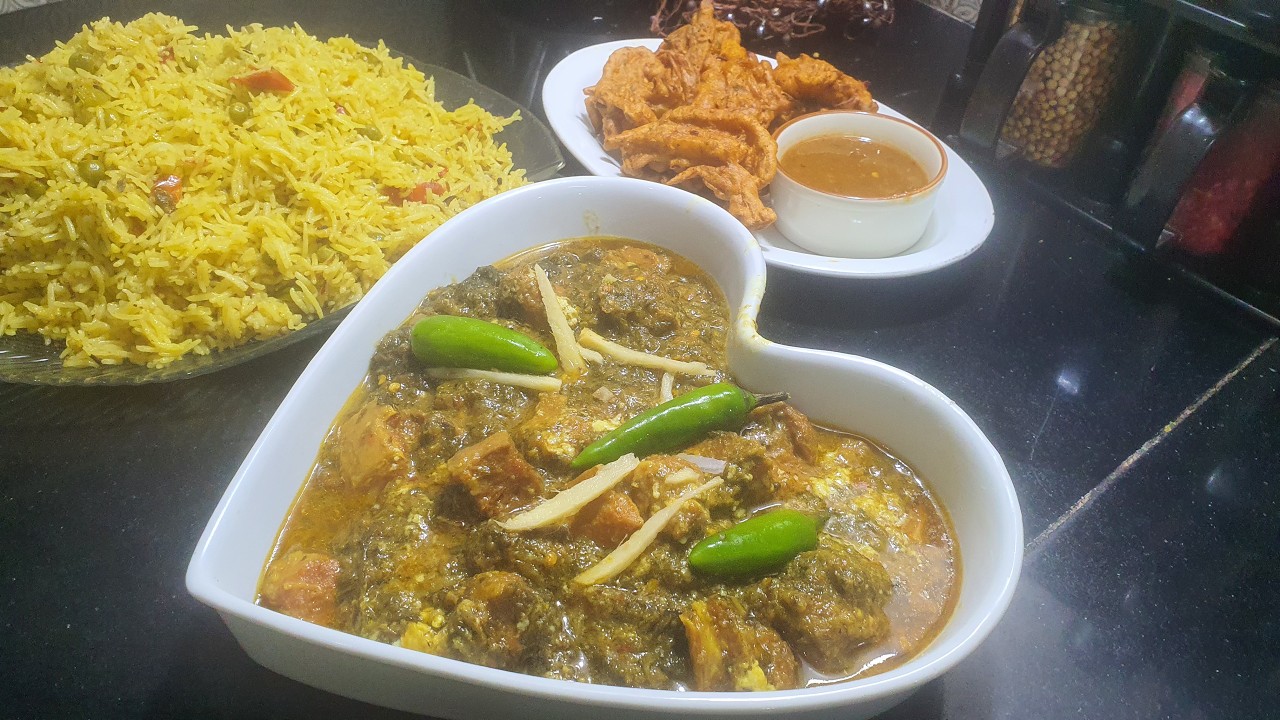 Palak  Gosht Restaurant Style Banane Ka Asan Tarika  | Himenfoods