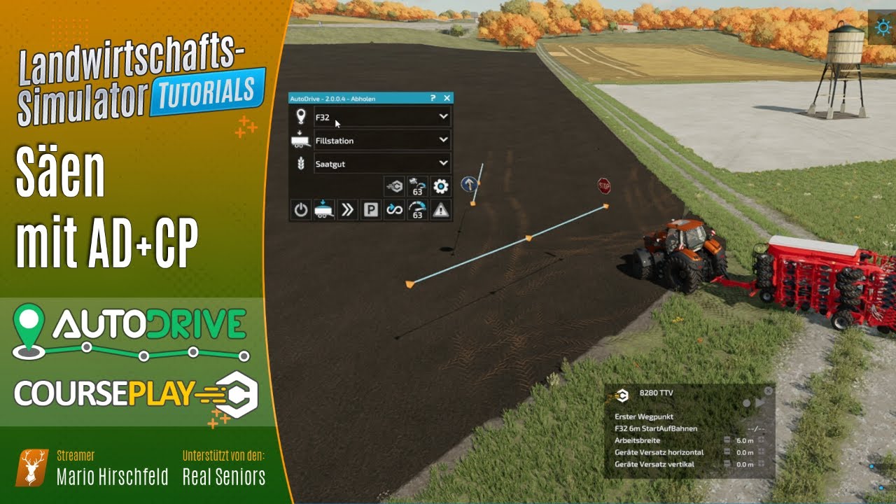 LS22 Tutorials: 🚜 Säen mit CoursePlay und AutoDrive - Für Einsteiger