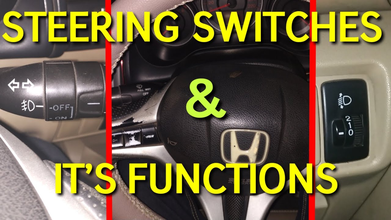 Steering mounted switches controls | Honda city and its basic functions | Headlight, wiper features