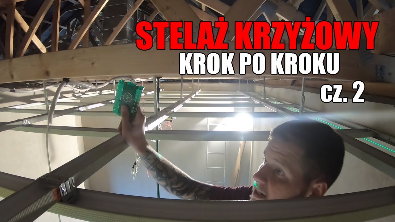 Zabudowa sufitu krok po kroku. Sufit podwieszany na stelażu krzyżowym  cz. 2