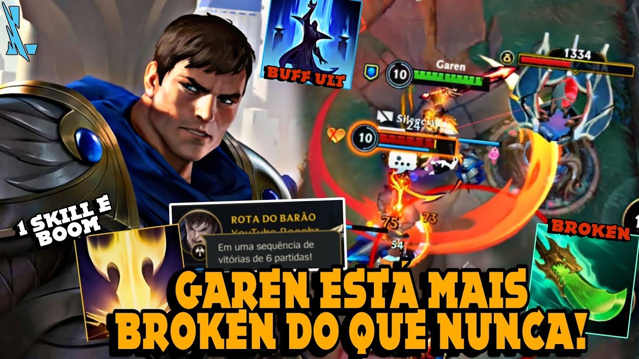 GAREN ESTÁ UM MONSTRO COM ESSA BUILD! SHOJIN + RUNA = BROKEN! RIOT CRIOU UM MONSTRO! | LoL Wild Rift