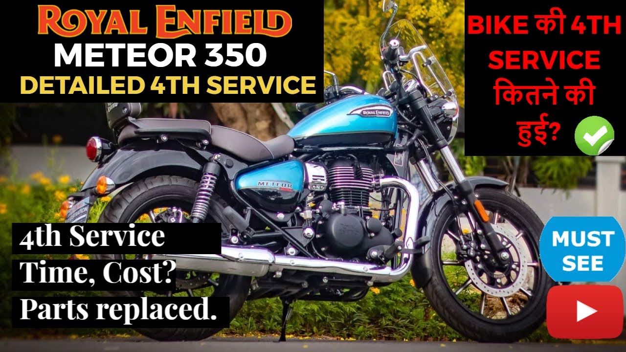 Royal Enfield Meteor 350 Full detailed 4th Service | Time , Cost & parts replaced | 😱😱😱 Vlog No 327