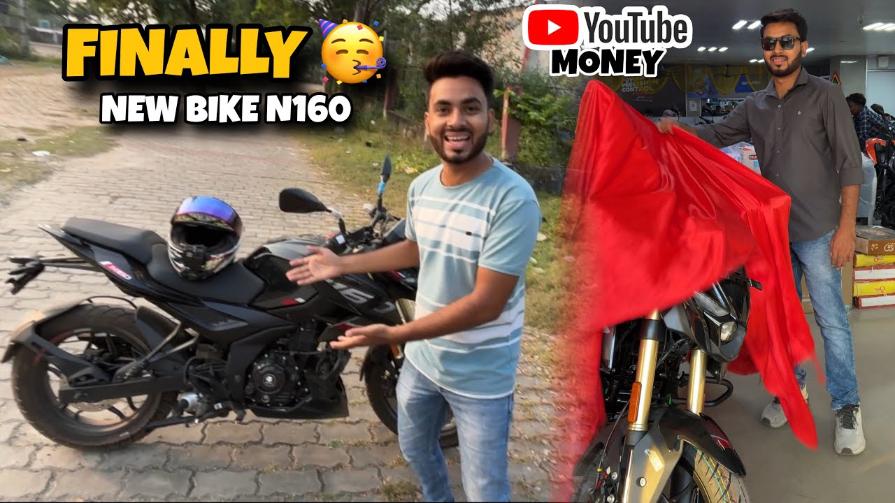 Зарабатывайте на YouTube и покупайте велосипед! Доставка Pulsar N160 уже сегодня 😍 Первая поездка...