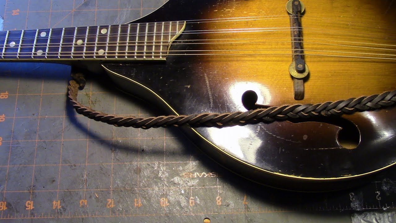 Making leather mandolin strap!