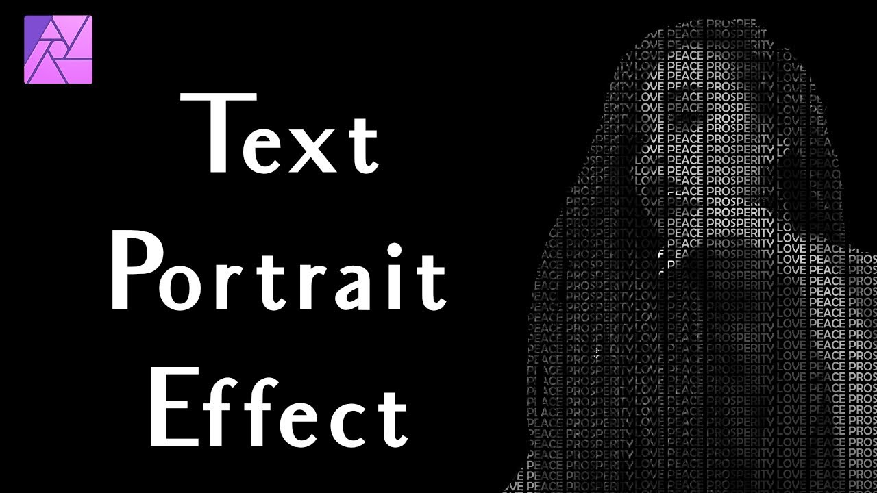 Text Portrait Effect in Affinity Photo