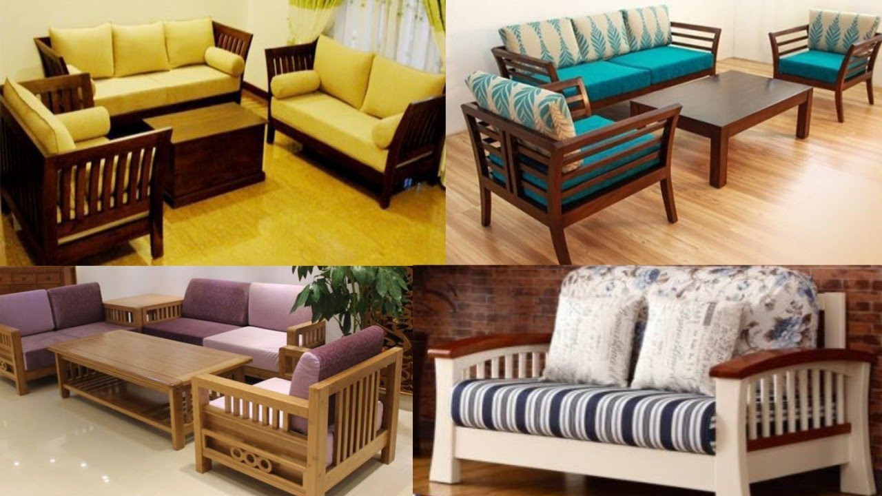 wooden sofa set design for living room | simple wooden sofa set design and idea | wooden sofa design