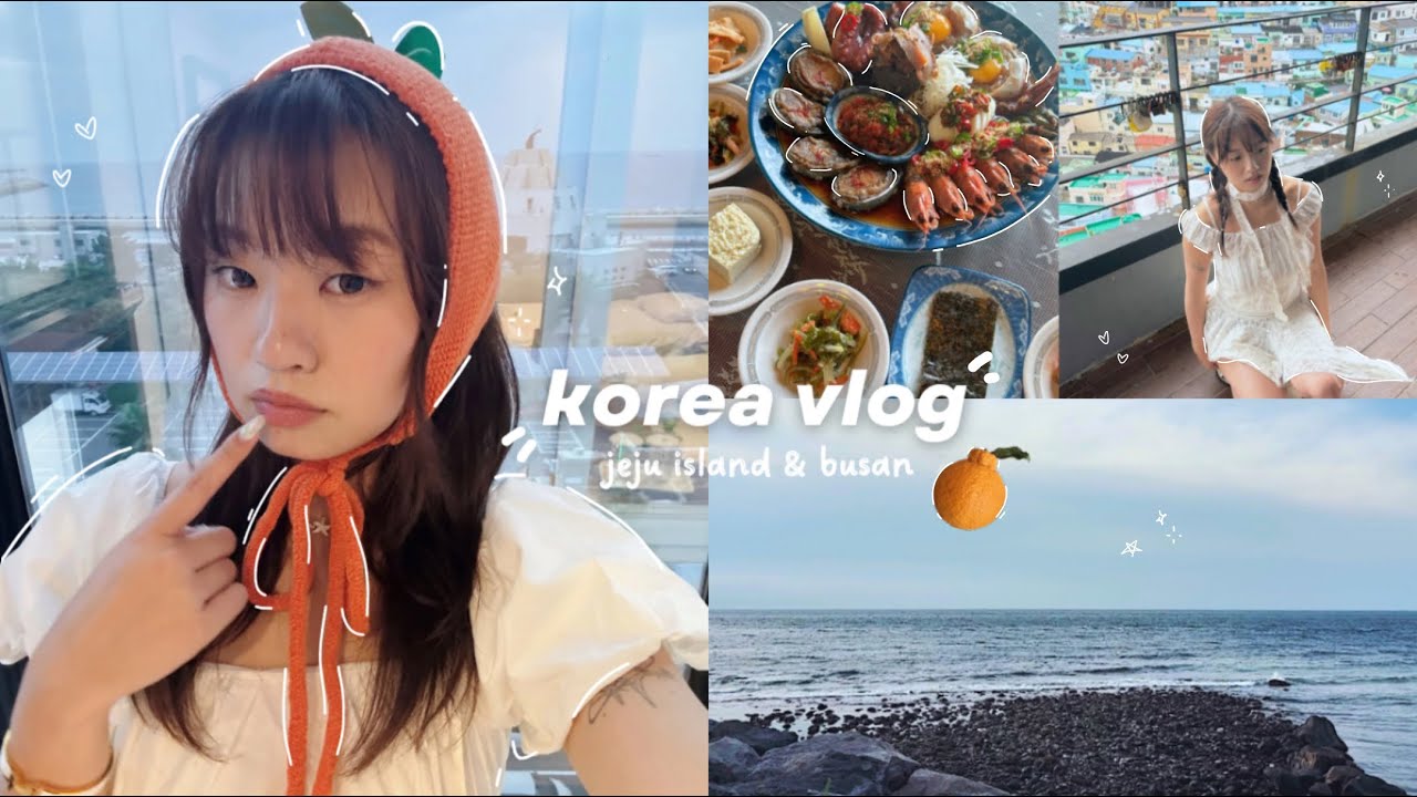 KOREA VLOG🎐 jeju island & busan: healing beach, what i eat, shopping, sky capsule & more