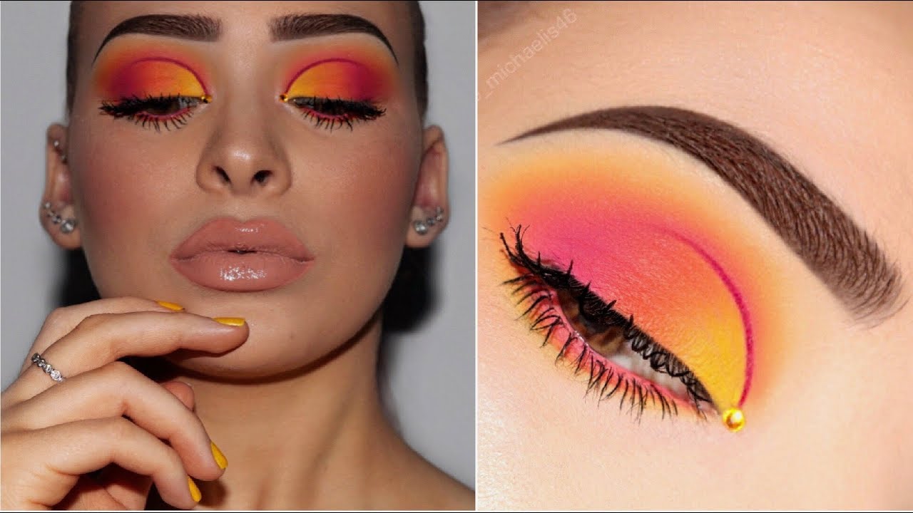 Ombré Half Cut Crease | Sunset Makeup Tutorial