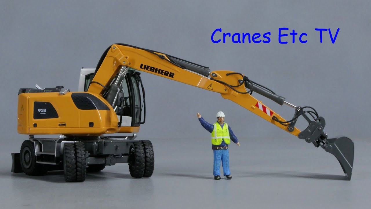 Компактный колесный экскаватор NZG Liebherr A 918 от Cranes Etc TV