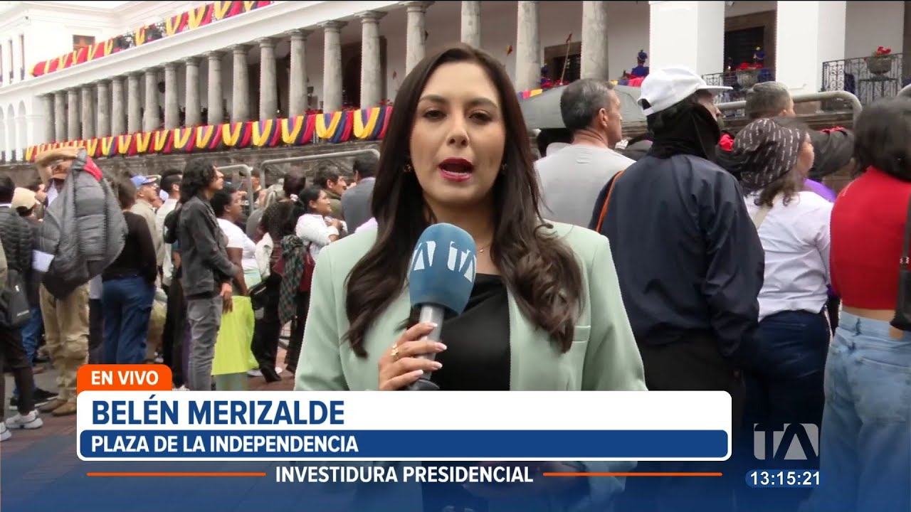 Llegada de Daniel Noboa al Palacio de Carondelet después de su posesión