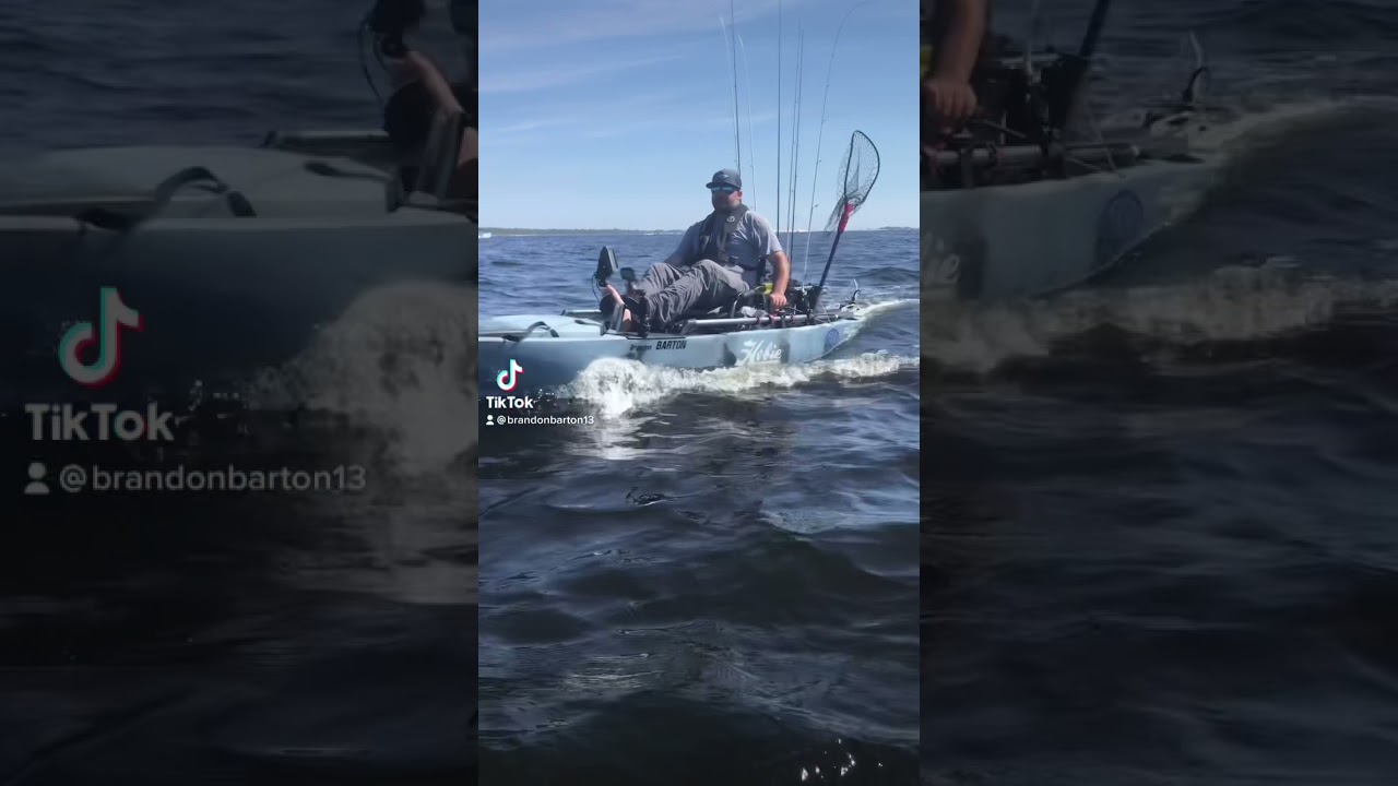 Torqeedo 1103 electric motor pushing the Hobie Pro Angler 360