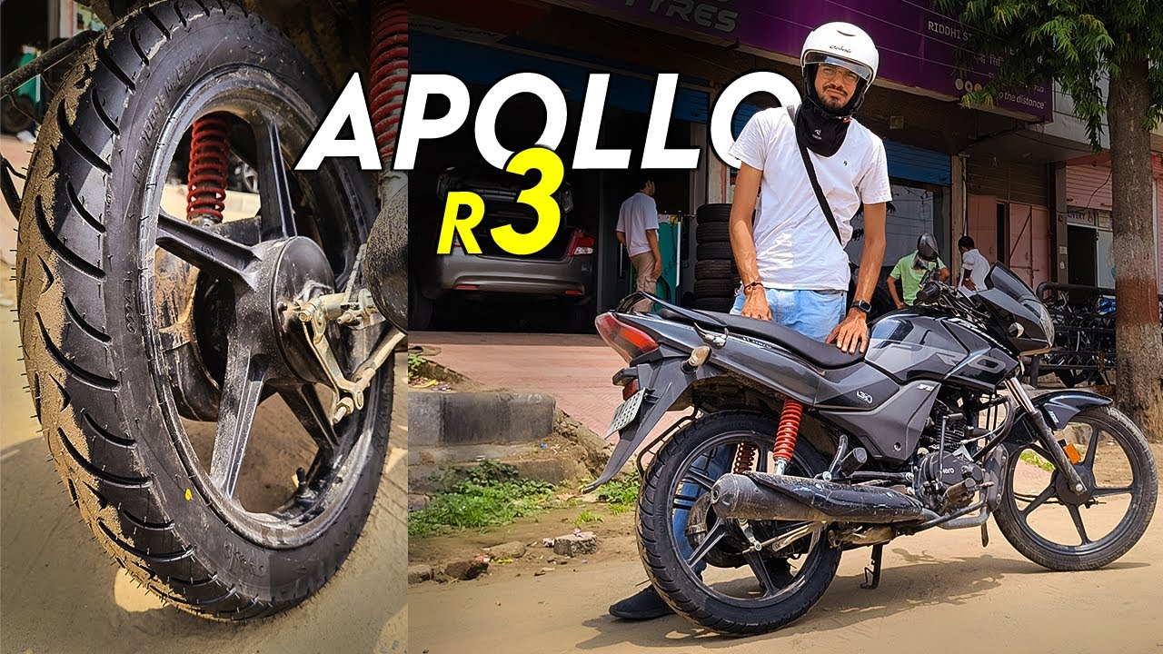 Apollo Actizip R3 Tyre Installation on Hero Passion Pro 110 | Price, Warranty | Somendra Auto
