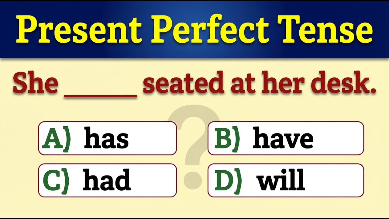 Present Perfect Tense Quiz/ English Grammar Challenge