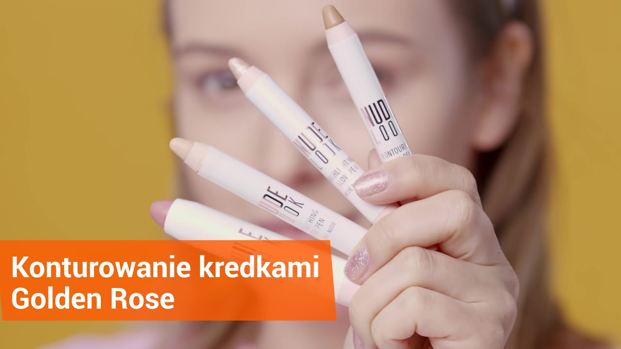 Konturowanie twarzy kredkami Golden Rose