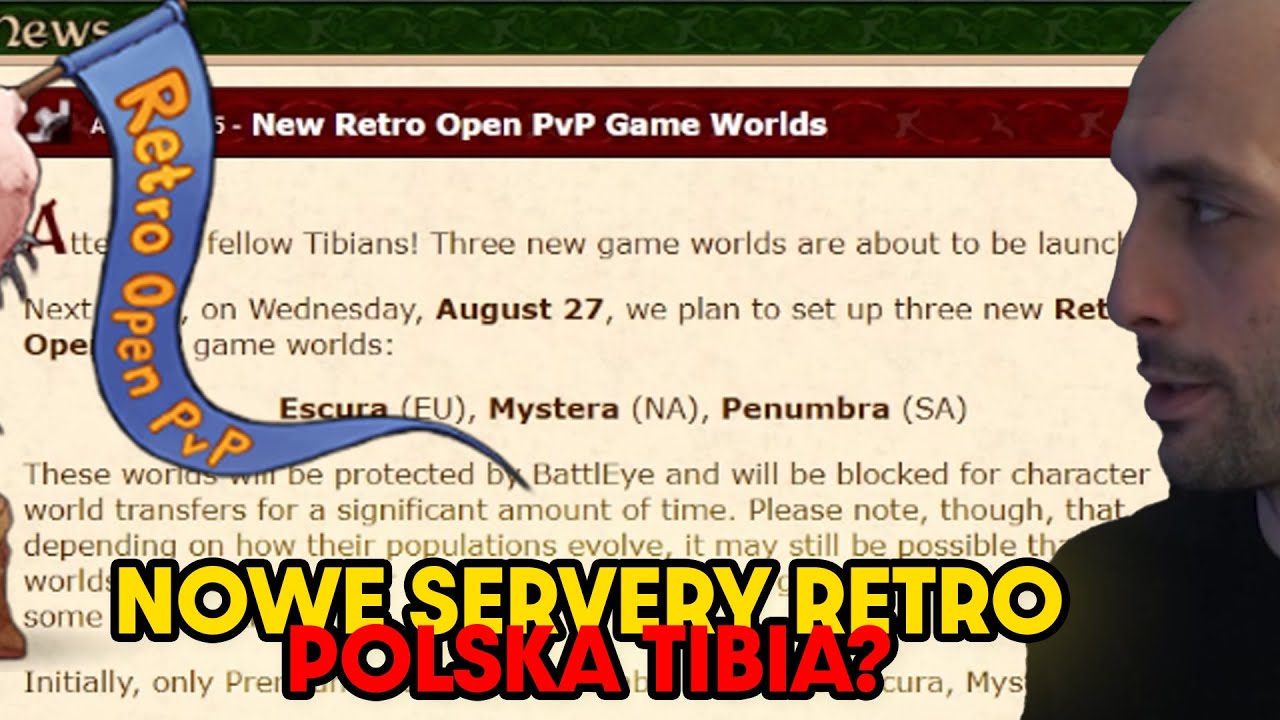 NOWE SERVERY RETRO PVP !!! POLSKA TIBIA? | GORGO NEWS #2