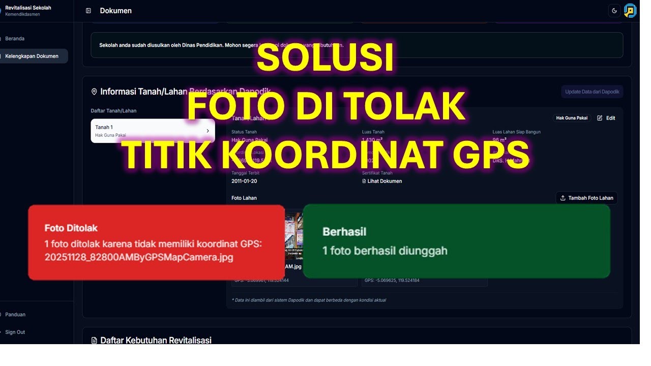 CARA UPLOAD BERKAS DI LAMAN REVITALISASI TAHUN 2025