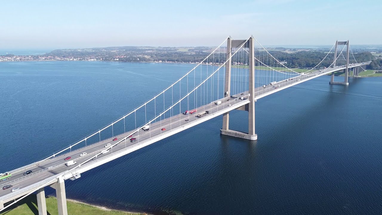 Lilleb&aelig;ltsbroen Fredericia Middelfart Denmark Dji Mavic Mini