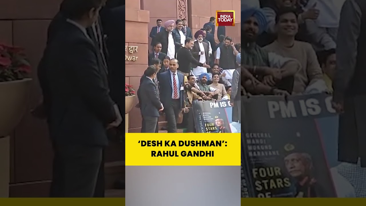 Rahul Gandhi Calls Union Minister &lsquo;Desh Ka Dushman&rsquo; During Parliament Clash #rahulgandhi #parliament