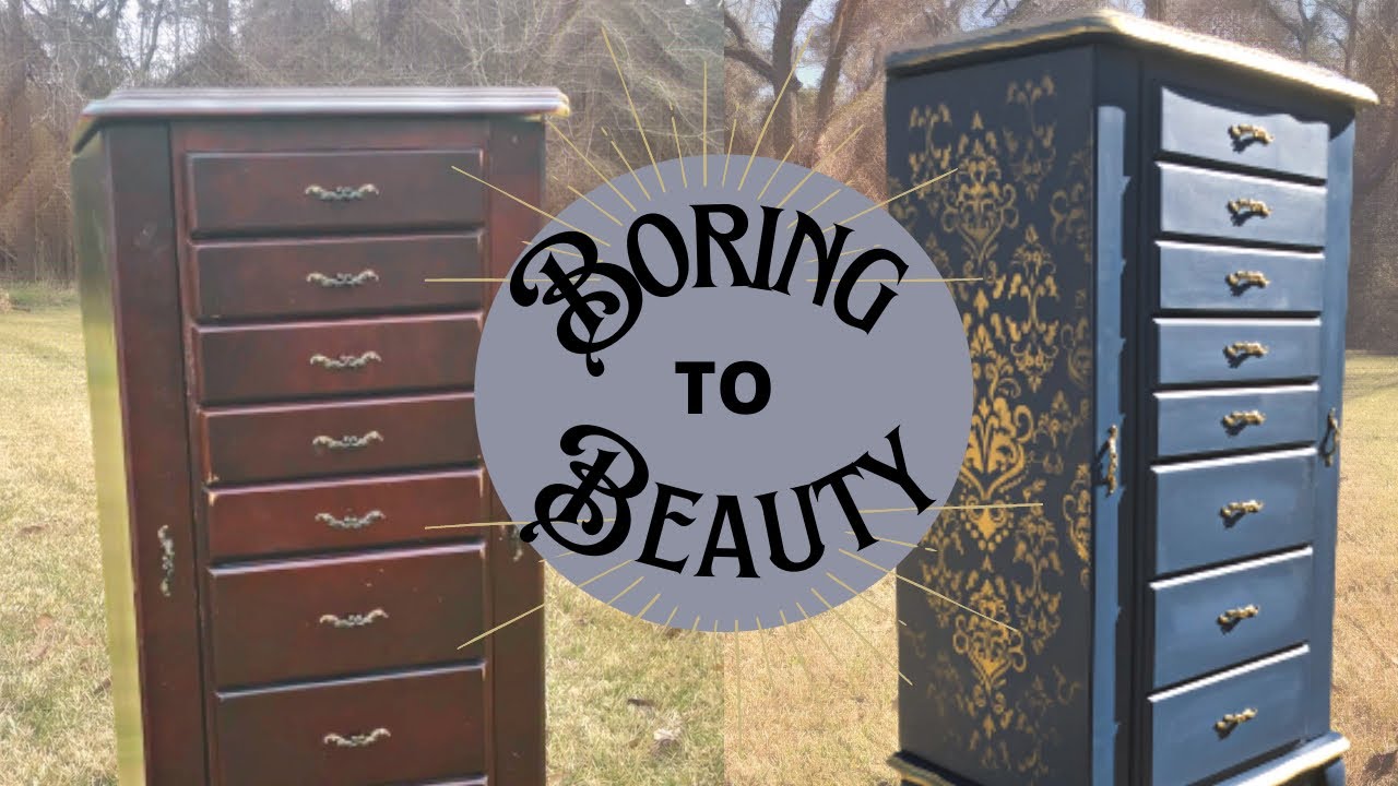 Painting a Jewelry Box | Jewelry Box DIY | Elegant Furniture Makeover with Junk Monkey Paint