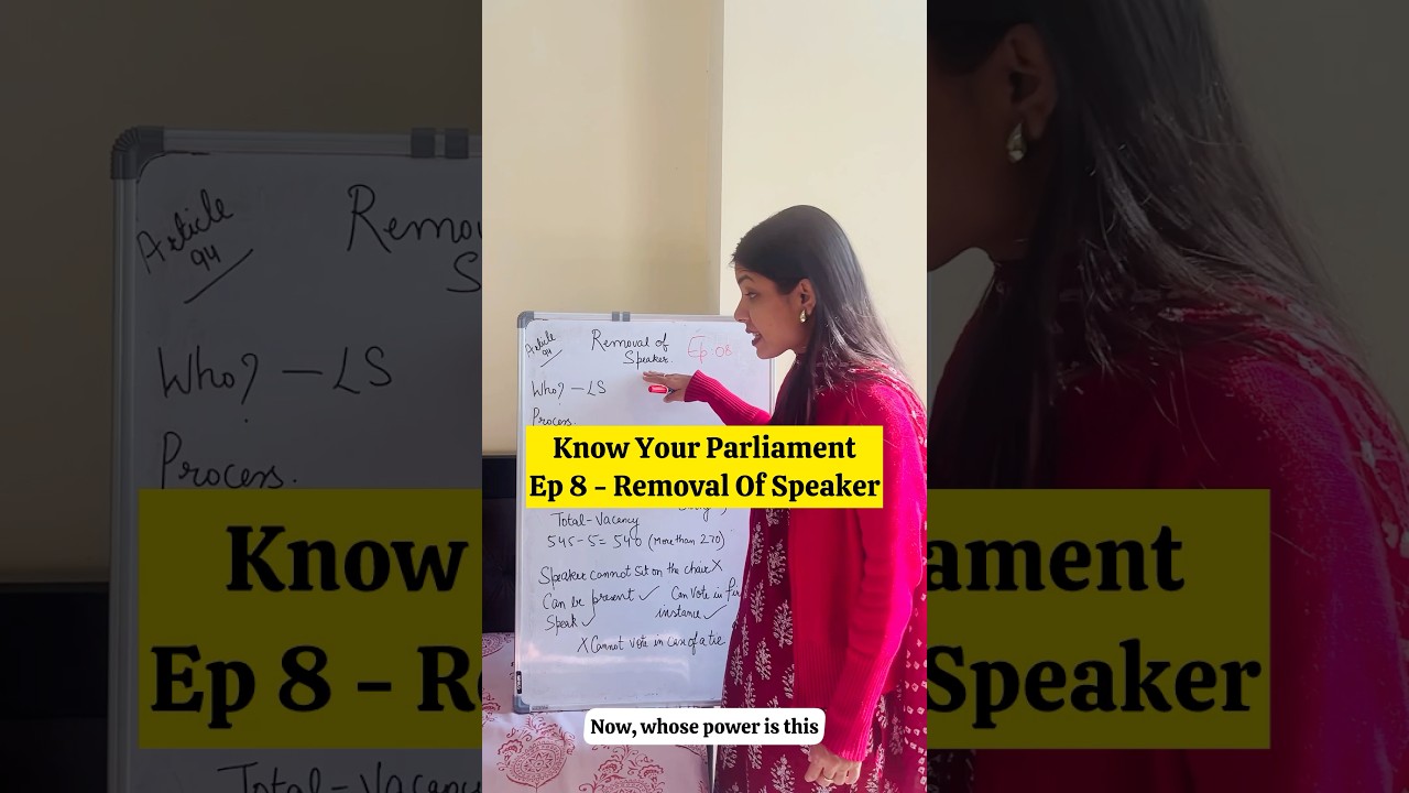 How is a Speaker Removed? #currentaffairs