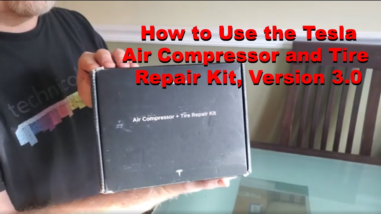 Unboxing and How to Use the Tesla Air Compressor and Tire Repair Kit 3.0