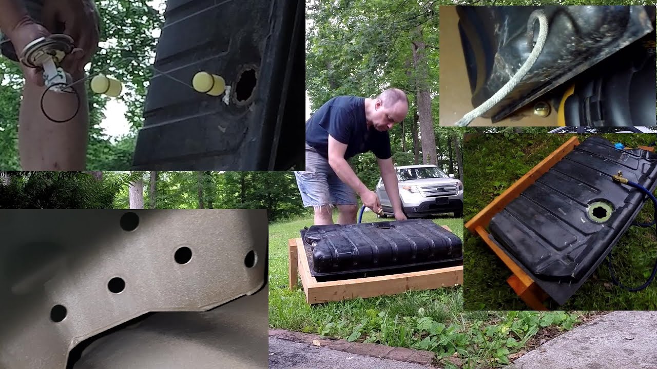 SuperBeetle gas tank removal and refurbishment