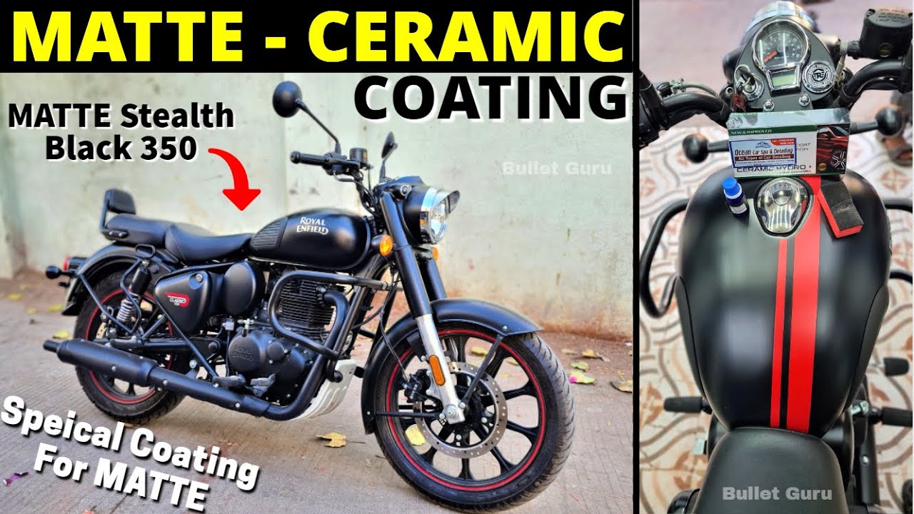 Ceramic Coating on MATTE Classic 350 Reborn | Special MATTE Ceramic Coating on Stealth Black