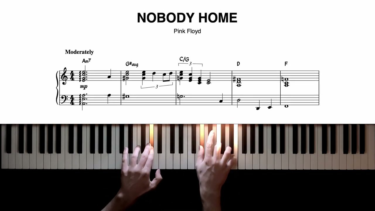 Pink Floyd - Nobody Home | Piano Cover + Sheet Music