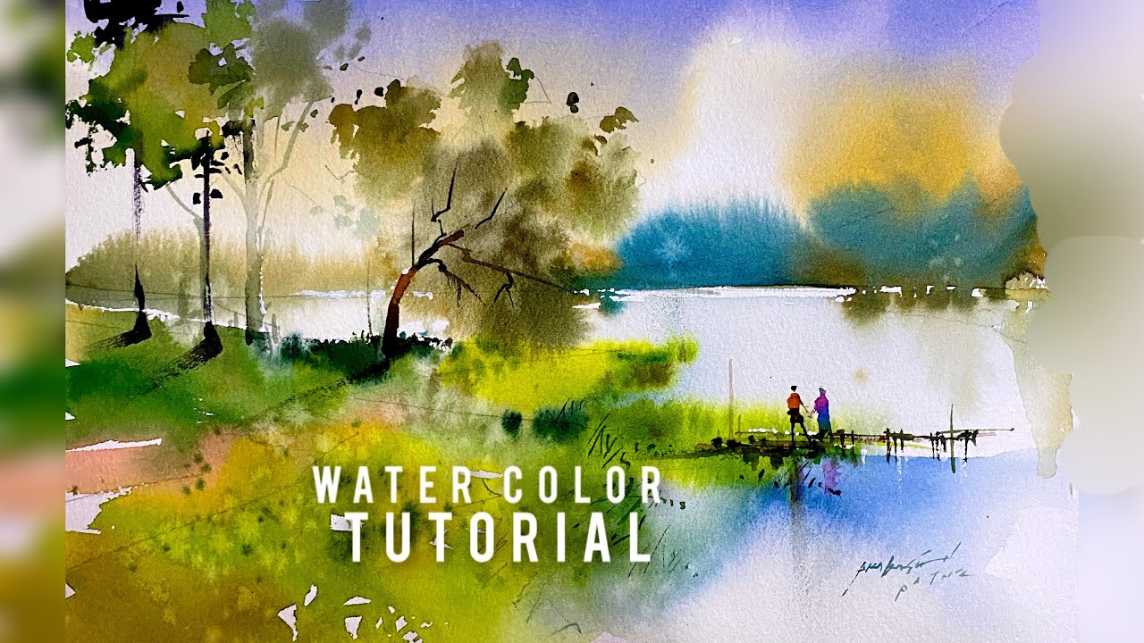 Water color for beginners | watercolor demo by prakashanputhur | simple watercolor techniques