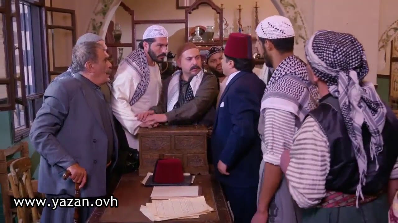 باب الحارة - بشير و رجال حارة الضبع و خناقة كبيرة بقهوة أبو حازم - يزن السيد