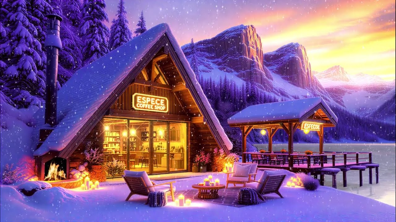 Smooth Jazz Coffee Shop Fireplace Ambience for Work, Chill & Positive Mood 6