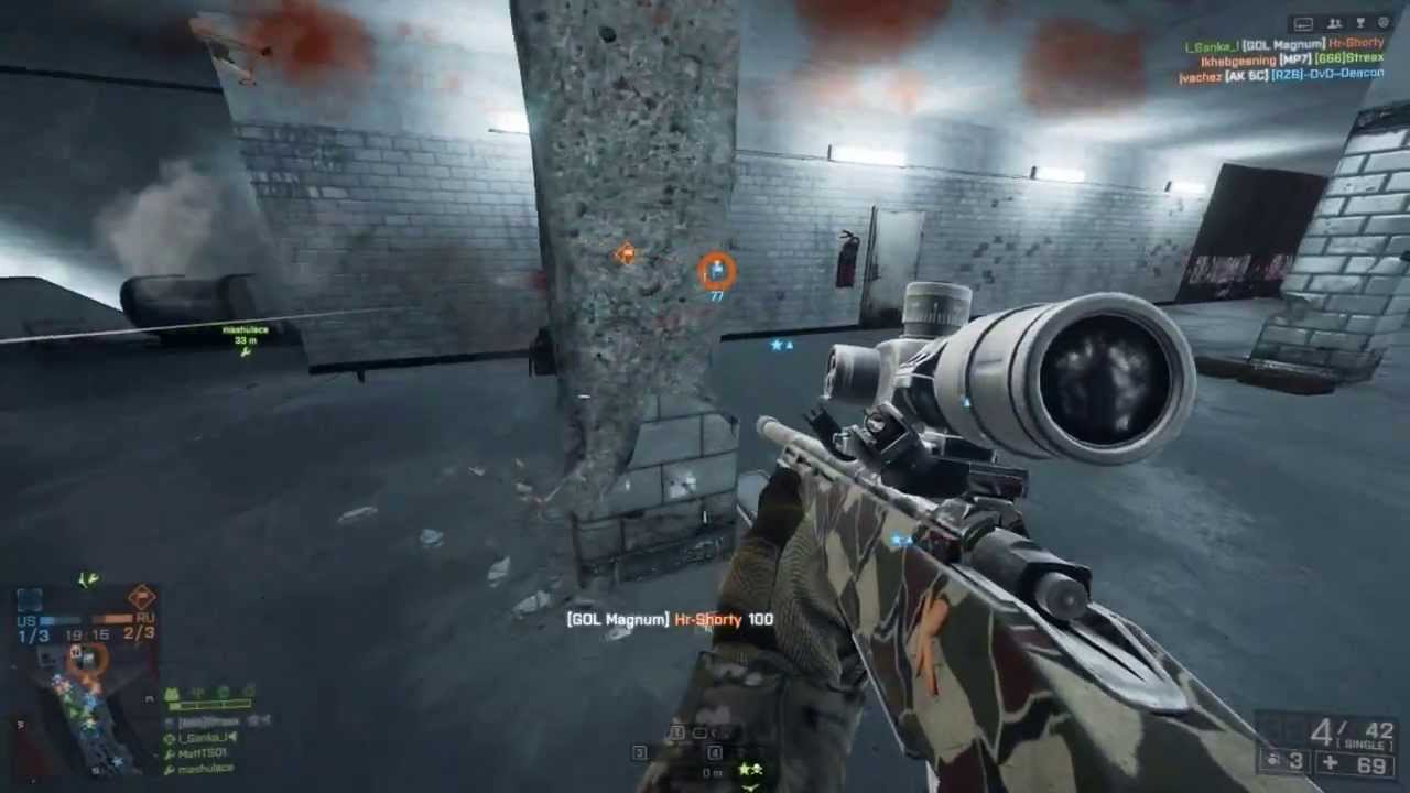Battlefield 4 - Gol Magnum PC Sniper Gameplay