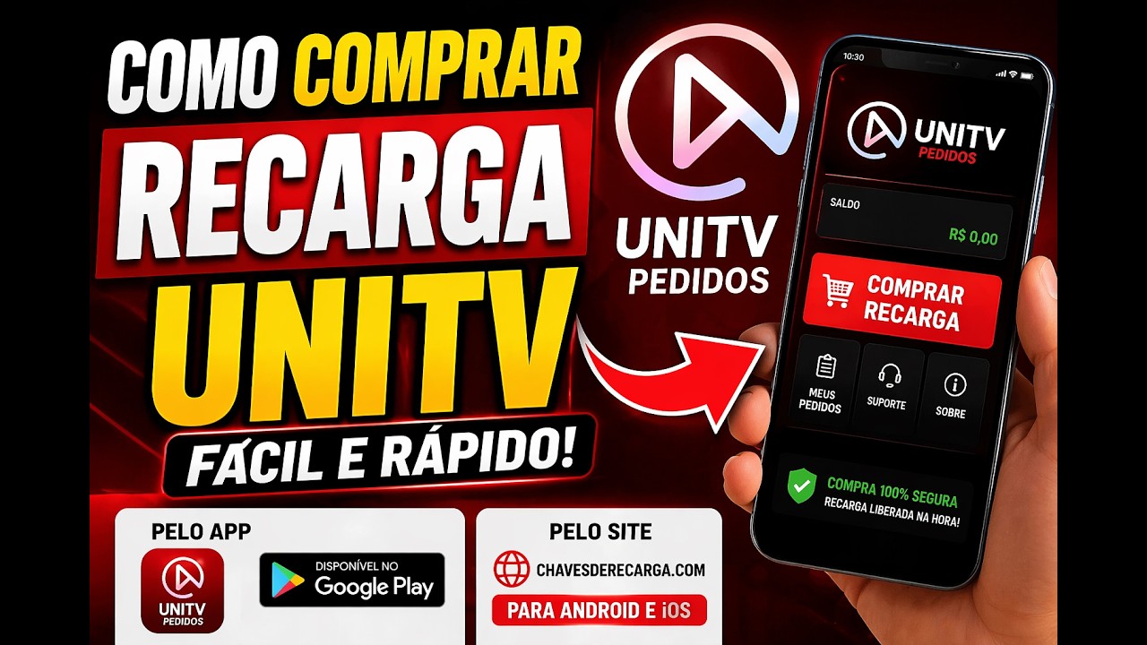 Como comprar recarga UniTV pelo celular (App Oficial + Site)