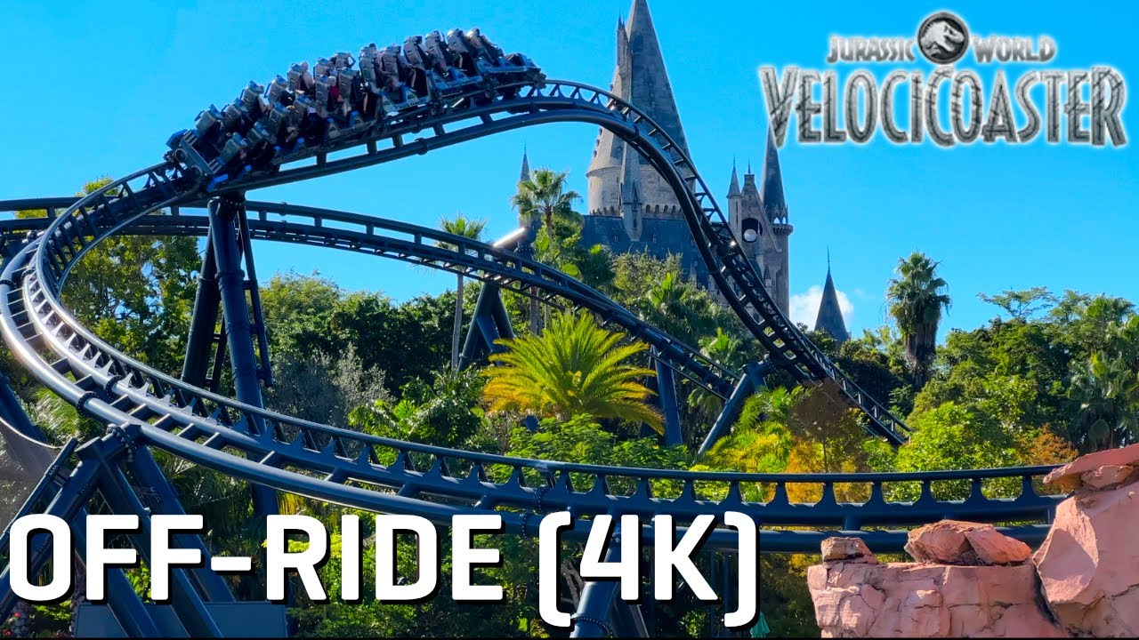 Jurassic World VelociCoaster Off-Ride (4K) - Universal's Islands of Adventure - Non Copyright