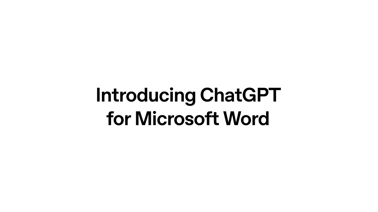 ChatGPT for Word is now available