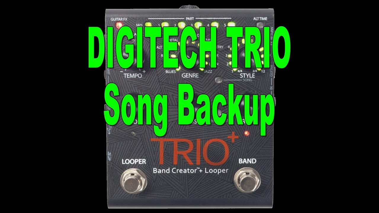 DIGITECH TRIO+ -  install and use of the Trio Manager