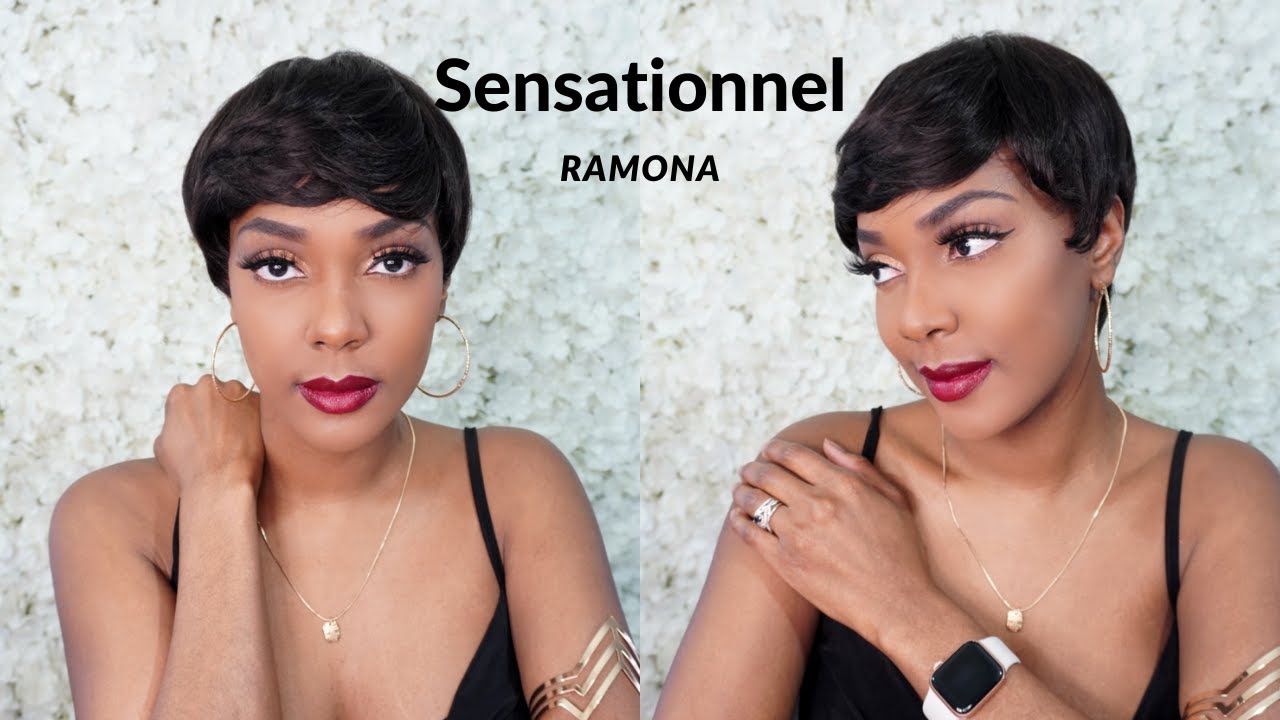 Short Hair Dont Care | Short Wig | Sensationnel 100% Human Hair Empire Wig - RAMONA | Pixie Wig