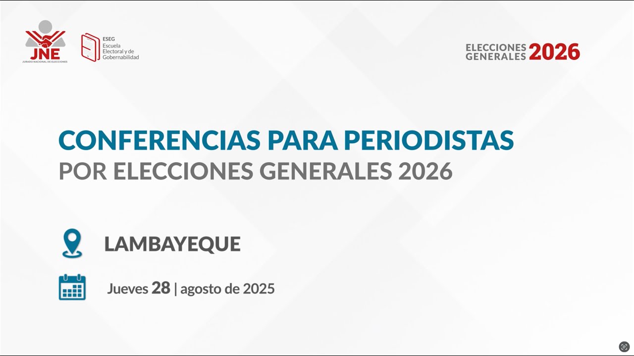 Conferencia para Periodistas de Lambayeque por Elecciones Generales 2026