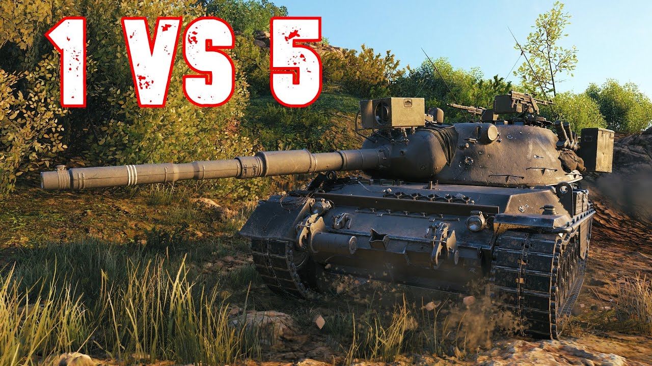 World of Tanks Leopard 1 - 1 vs 5 | Forgot I Was Still In The Game.