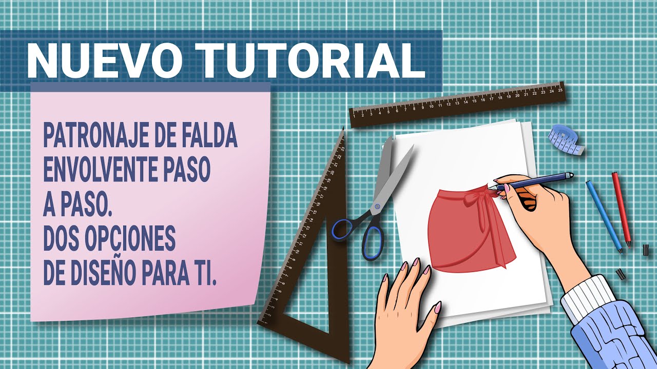 ✅ Cómo Hacer el Patrón de Falda Envolvente o Cruzada con Dos Técnicas Diferentes y Fácil de hacer.