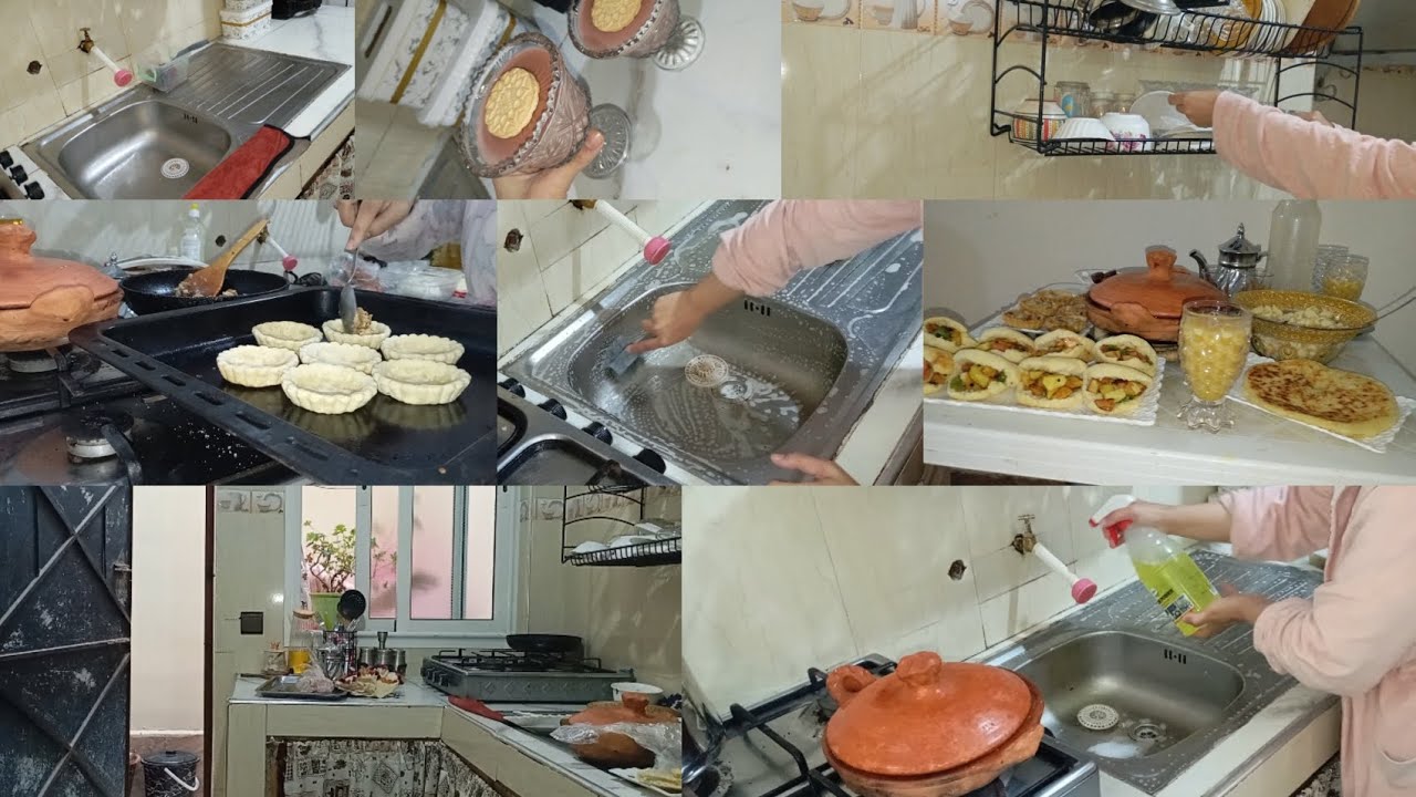 روتين مسائي الحداكة و نقا💞ورا الفطور🎀شهيوات سهلة و سريعة💯كيش بكريمة الطبخ👌