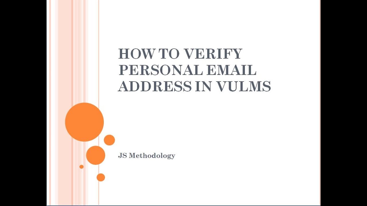 How to Activate VULMS Account  |JS Methodology|