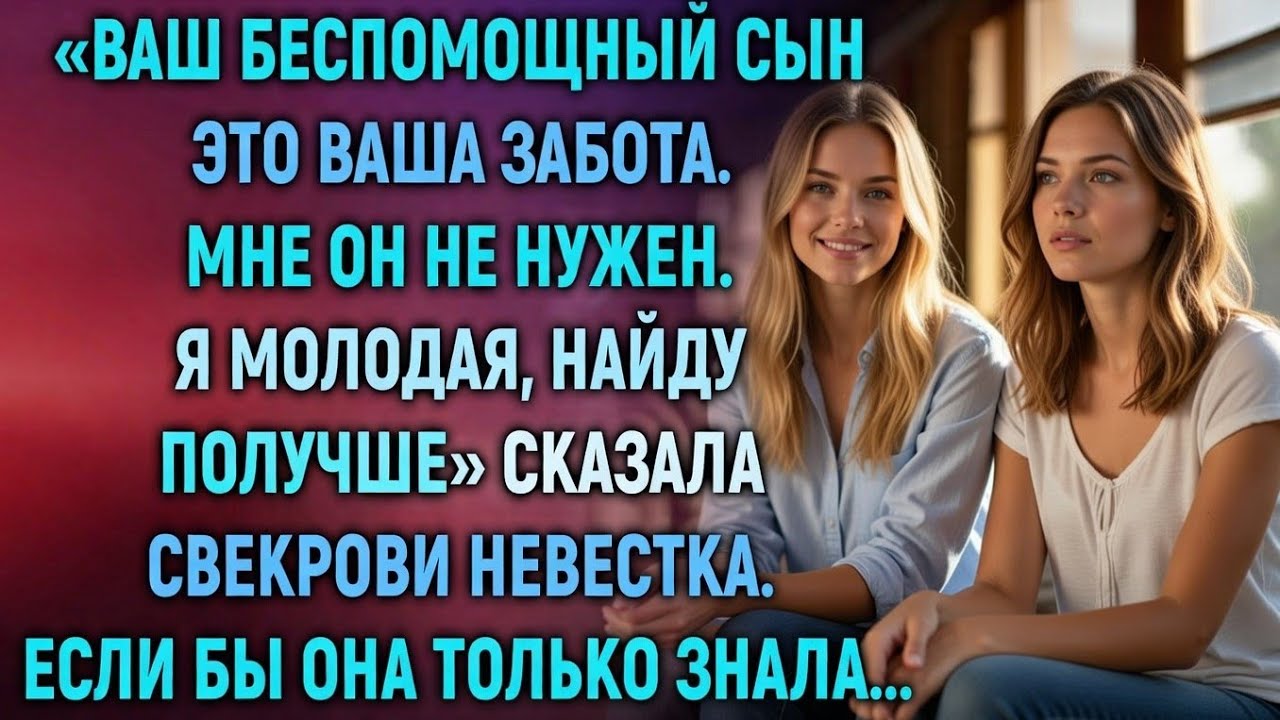 «Ваш сын — теперь это ваша забота»… Но свекровь даже не подозревала, ЧТО скрывалось за этими словами