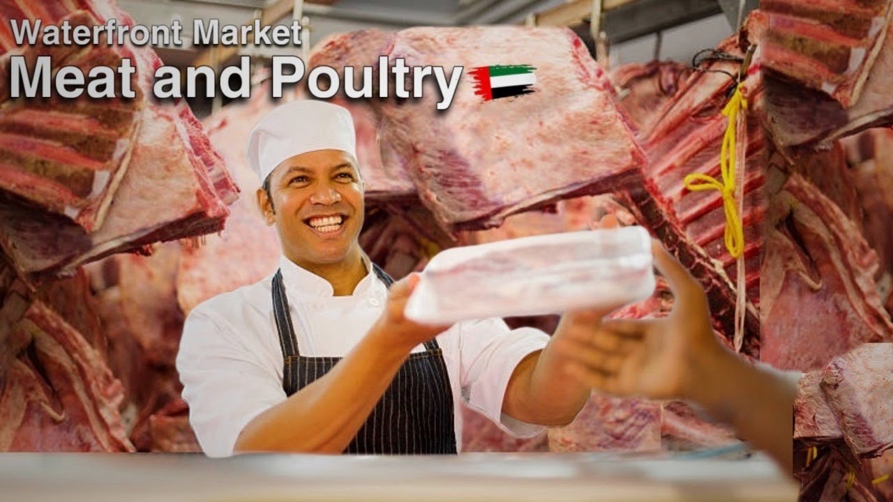 Dubai Meat Market | Waterfront Market | Dubai Market | Full Meat Breakdown | Hanging Whole Mutton