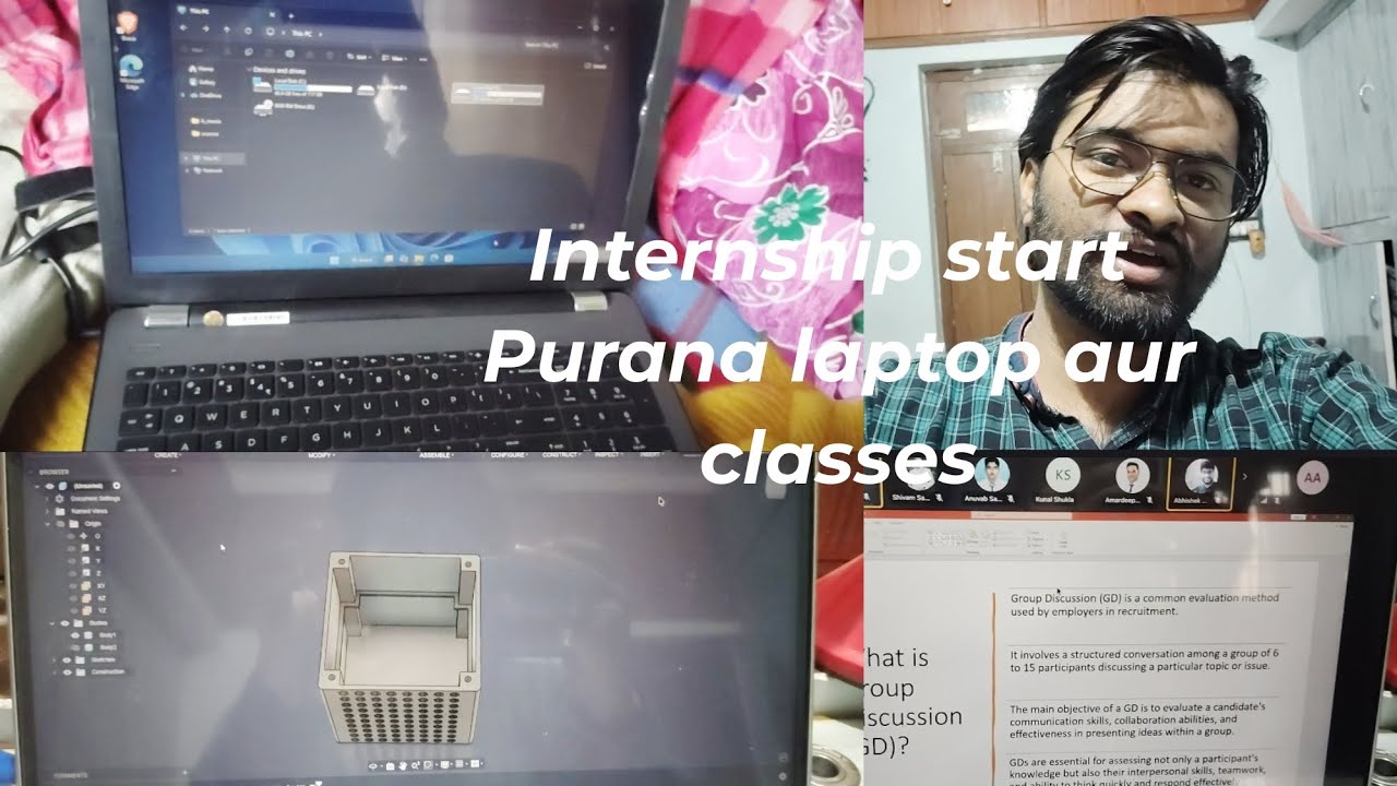 Internship start🎉Purana laptop aur classes||Day-36/365 of vlogging