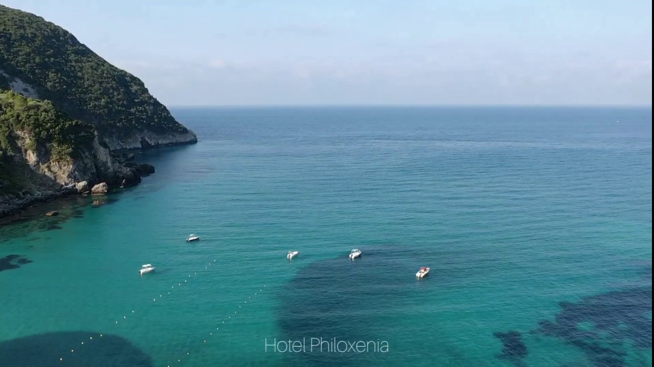 Ermones Beach Corfu Drone View