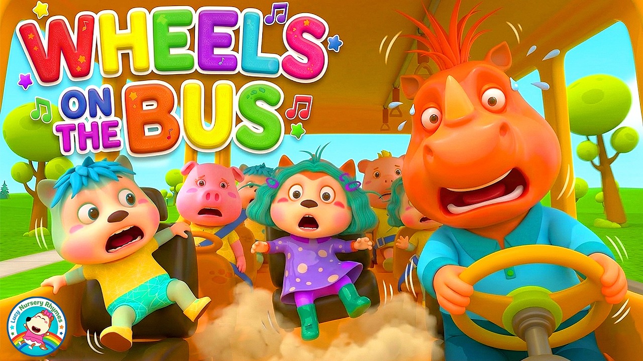 Wheels On The Bus 🚌 Best Cars of Lucy 🚗🌟 Popular Nursery Rhymes