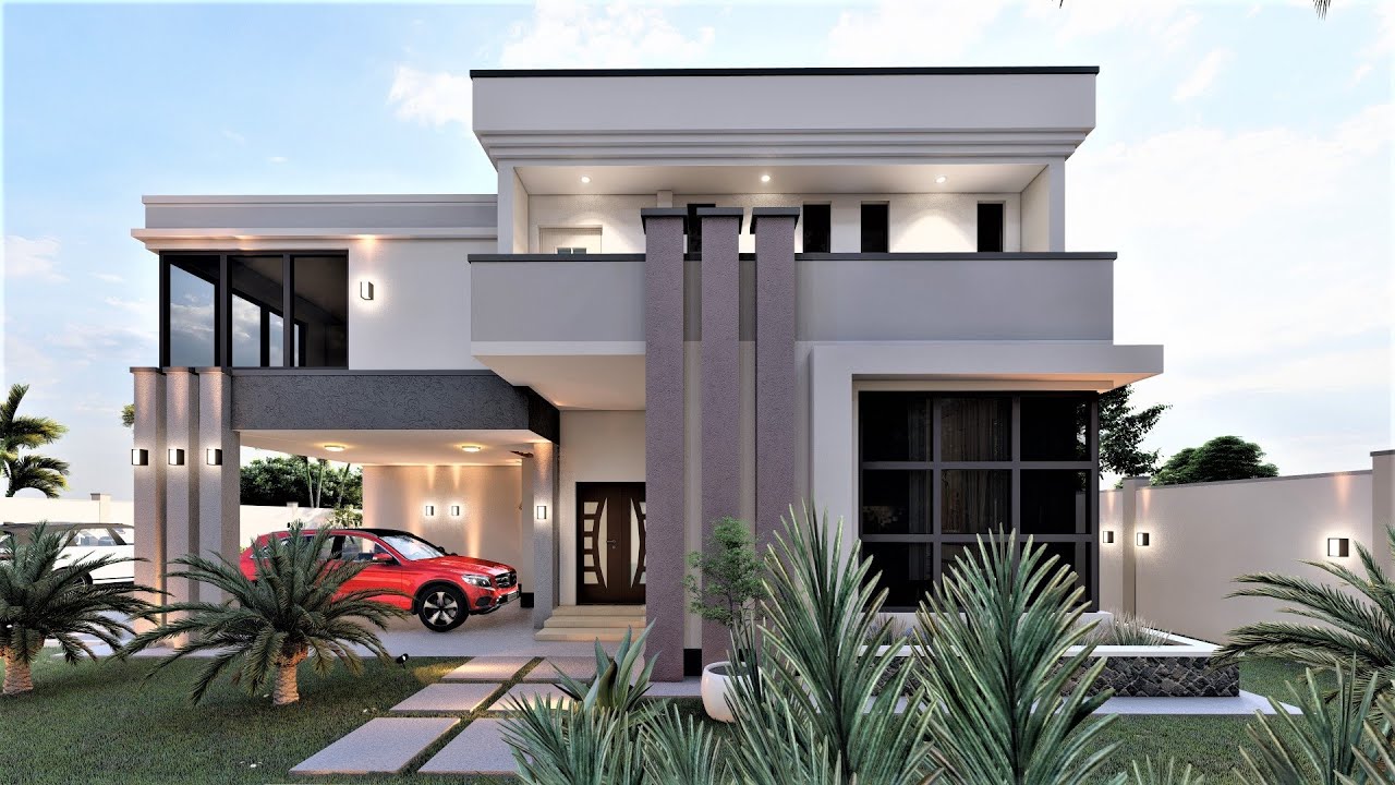 4 BEDROOM MODERN HOUSE DESIGN |GYM & CINEMA | ALL EN-SUITE | FLAT ROOF | HIDDEN ROOF